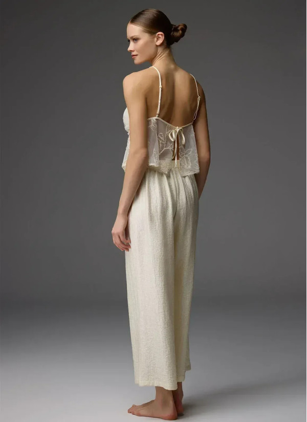 Bonjour Madame 1825 Krem Lace Robe Set — wholesale from Turkey 2