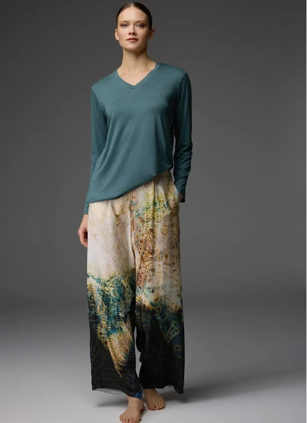 Bonjour Madame 1837 Viscose Pants Homewear Set — Turkish factory wholesale