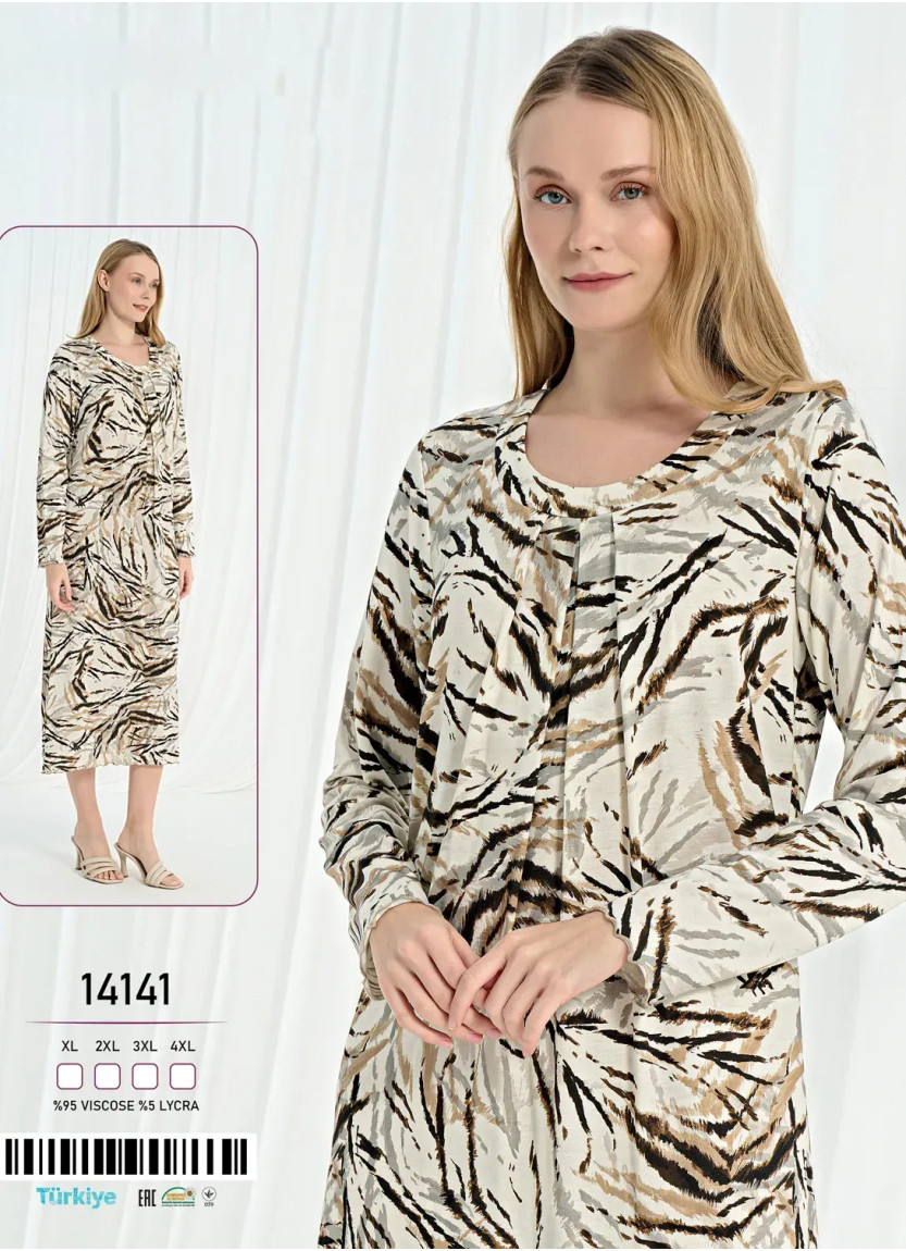 Caroline 14141 Nightdress (XL+2XL+3XL+4XL) — wholesale from Turkey
