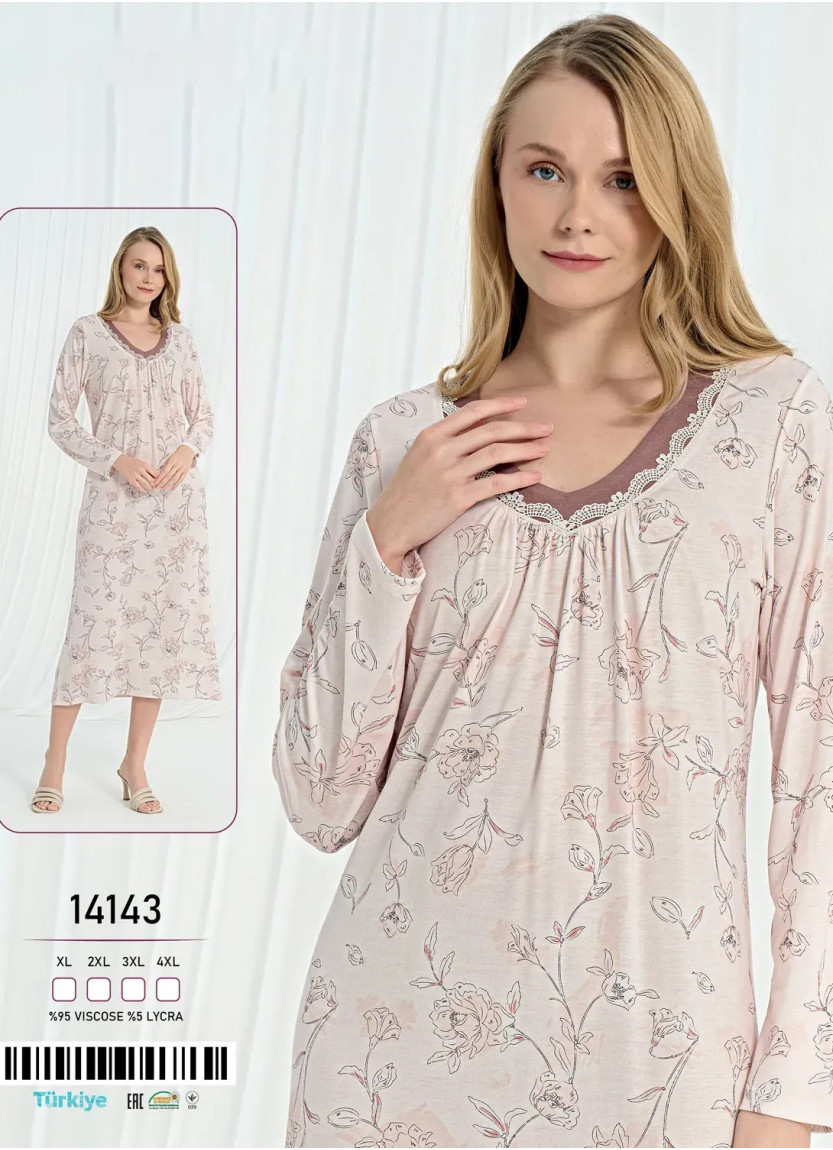 Caroline 14143 Nightdress (XL+2XL+3XL+4XL) — factory-direct from Turkey