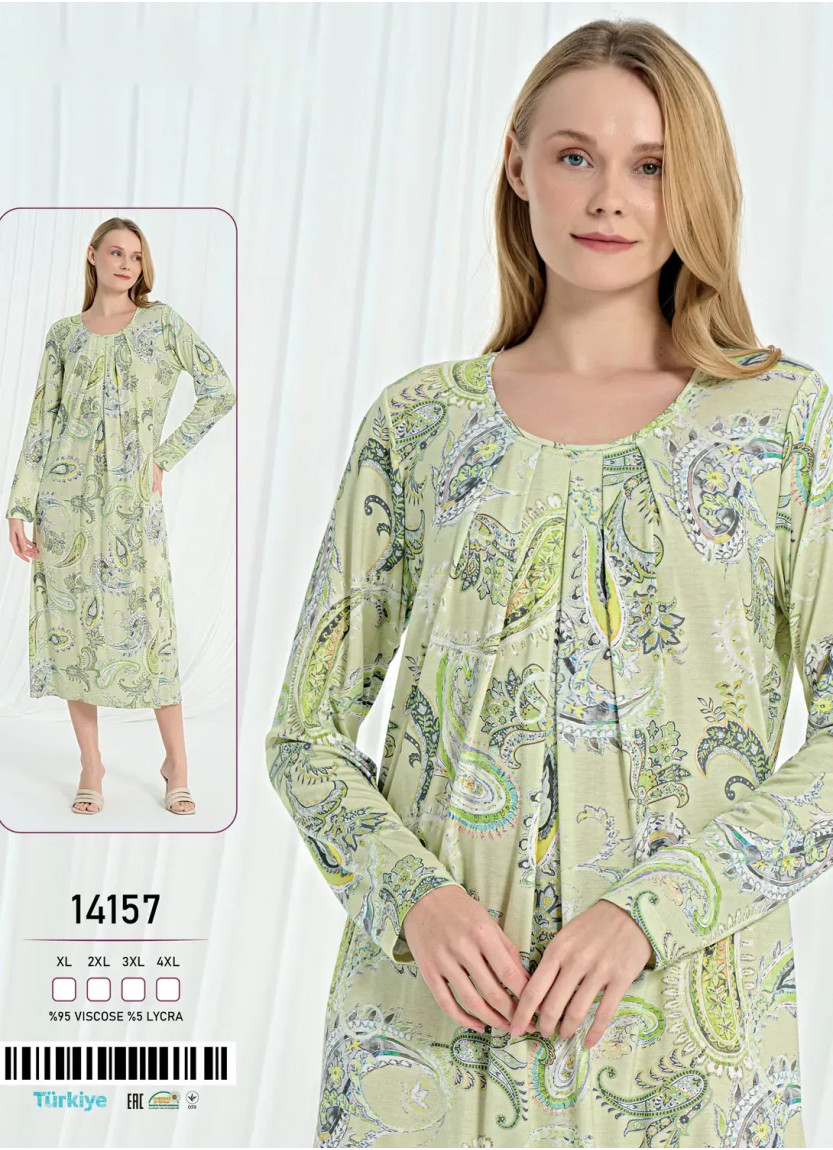 Caroline 14157 Nightdress (XL+2XL+3XL+4XL) — Turkish textile wholesale