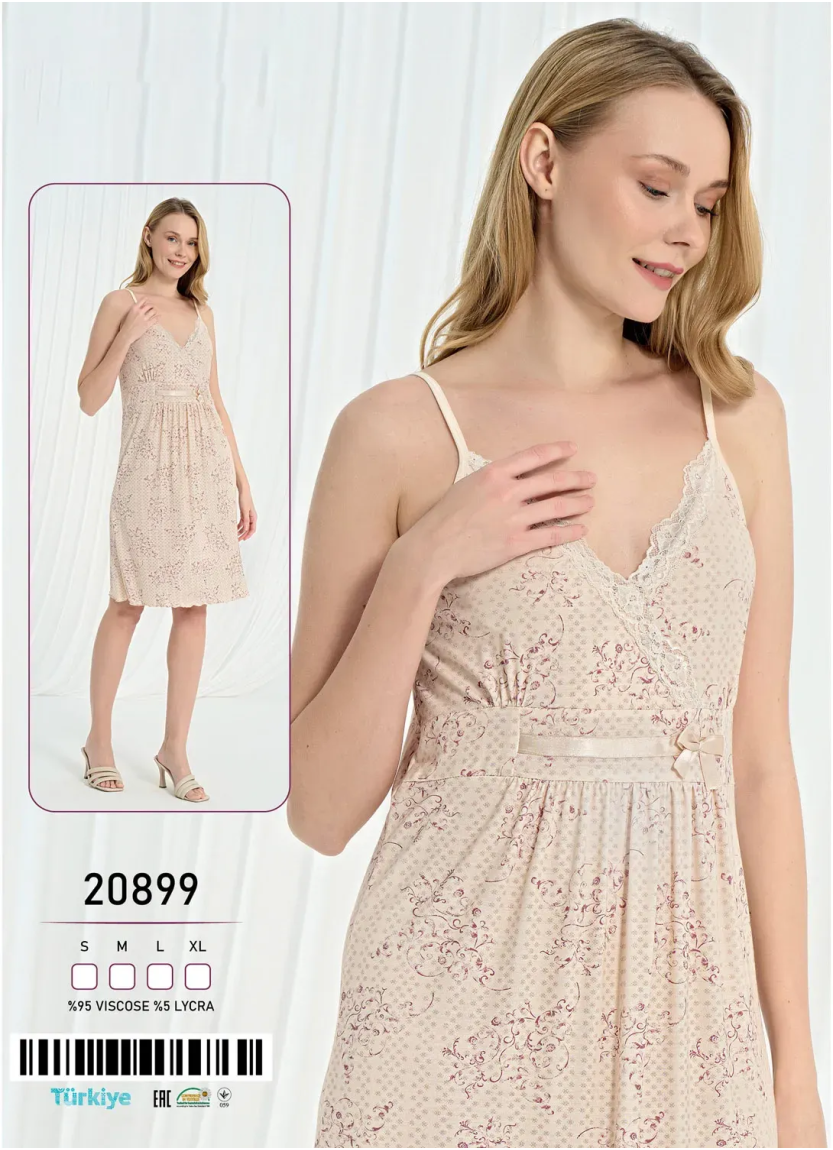 Caroline 20899 Оптом Турция Фабрика Туника Женская на Бретельках S+M+L+XL Caroline 20899 Купить Оптом с Турции