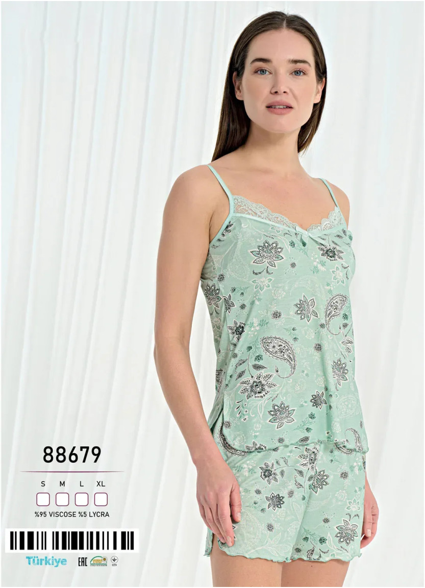 Caroline 88679 Shorts Homewear Set (S+M+L+XL) — direct Turkish factory supply