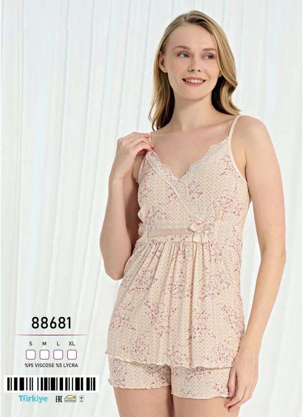 Caroline 88681 Shorts Homewear Set (S+M+L+XL) — factory-direct from Turkey