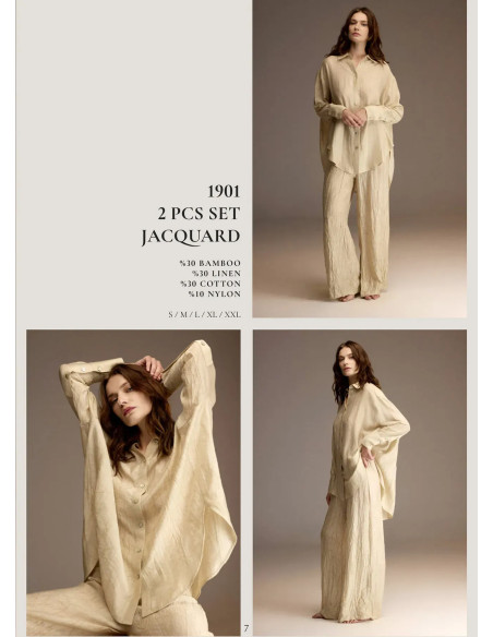 Bonjour Madame 1901 Bamboo Women's Pajama Set — Turkey wholesale collection