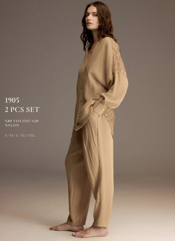 Bonjour Madame 1905 Viscose Women's Pajama Set — Turkish factory wholesale 2