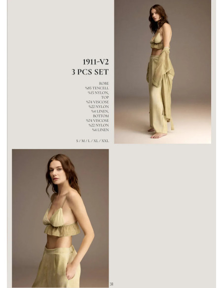 Bonjour Madame 1911-V2 Viscose Women's Pajama Set — wholesale from Turkey