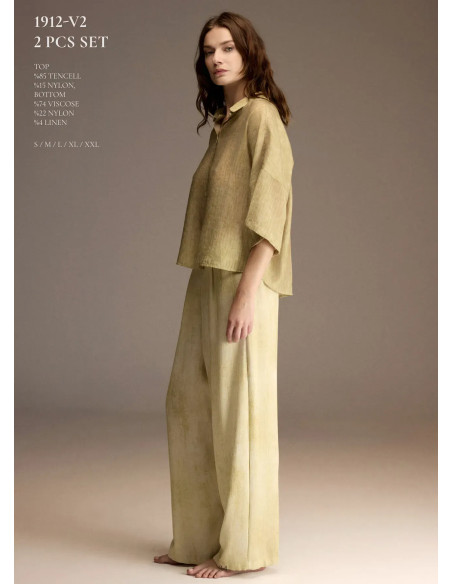 Bonjour Madame 1912-V2 Viscose Women's Pajama Set — Turkish textile wholesale