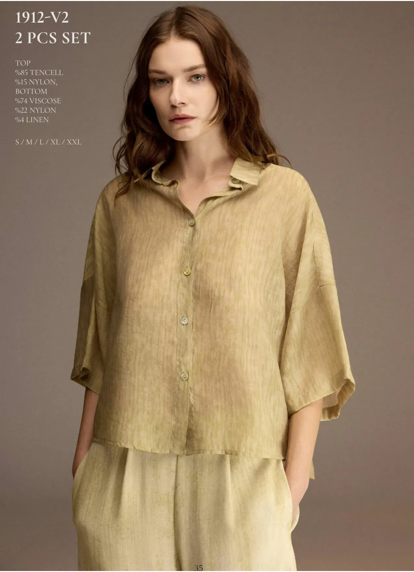 Bonjour Madame 1912-V2 Viscose Women's Pajama Set — direct Turkish factory supply