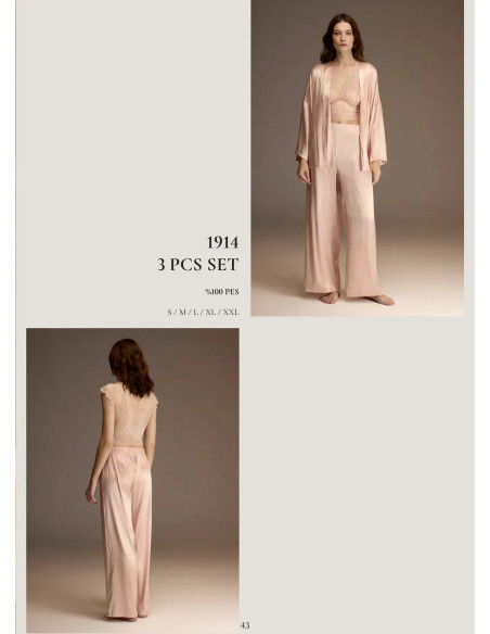 Bonjour Madame 1914 Lace Women's Pajama Set — Turkey wholesale collection