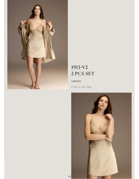 Bonjour Madame 1915-V2 Nightdress — wholesale from Turkey