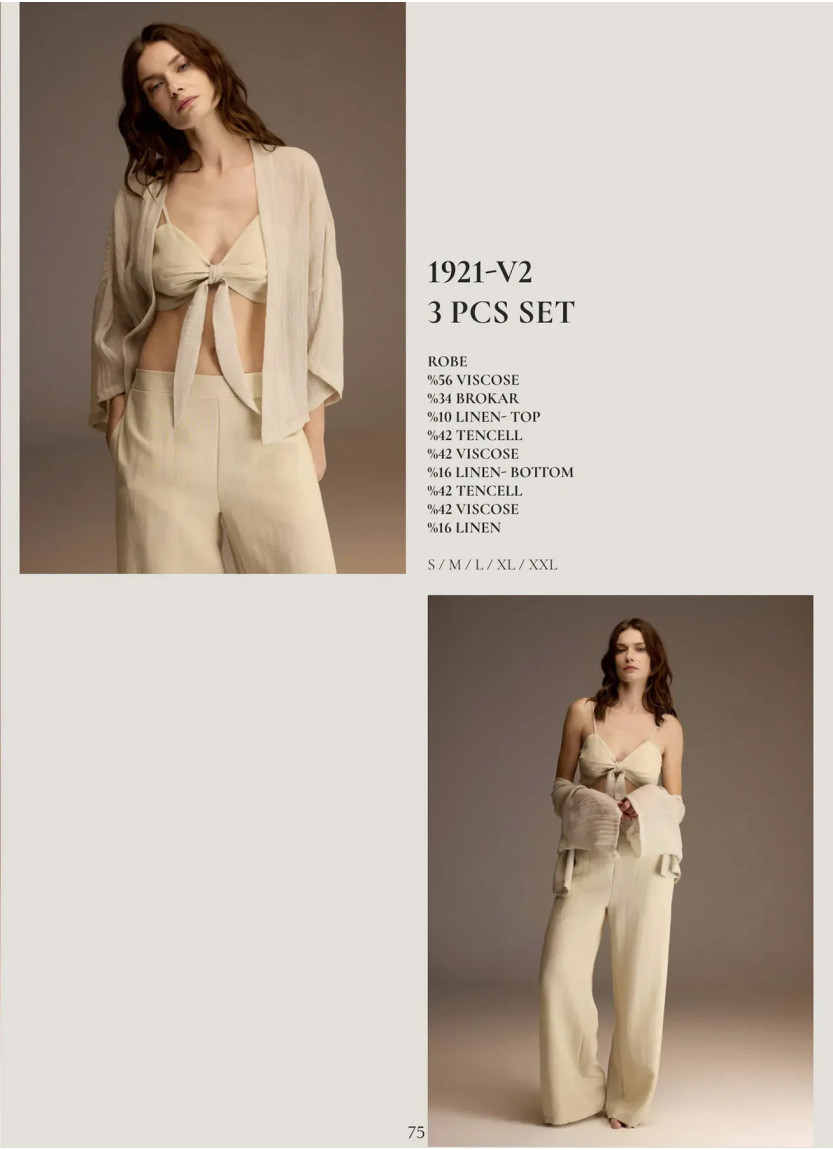 Bonjour Madame 1921-V2 Viscose Women's Pajama Set — Turkish textile wholesale