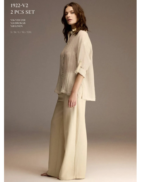 Bonjour Madame 1922-V2 Viscose Women's Pajama Set — wholesale from Turkey