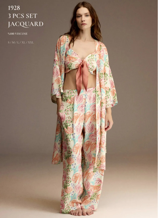 Bonjour Madame 1928 Viscose Women's Pajama Set — factory-direct from Turkey