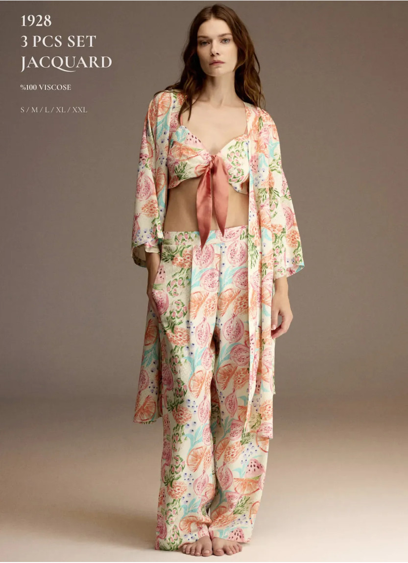 Bonjour Madame 1928 Viscose Women's Pajama Set — factory-direct from Turkey