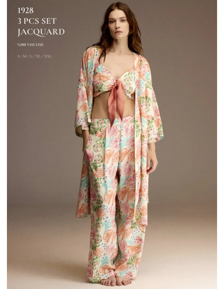 Bonjour Madame 1928 Viscose Women's Pajama Set — factory-direct from Turkey