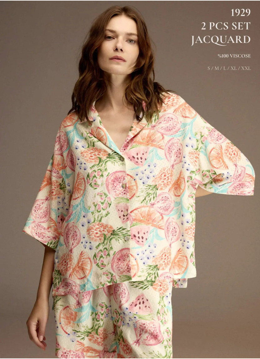 Bonjour Madame 1929 Viscose Women's Pajama Set — Turkey wholesale collection