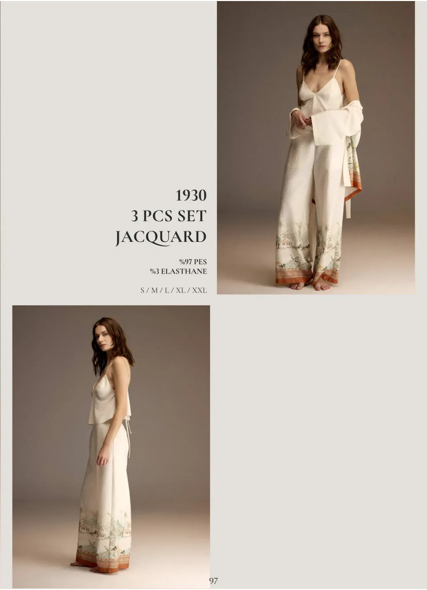 Bonjour Madame 1930 Women's Pajama Set — factory-direct from Turkey