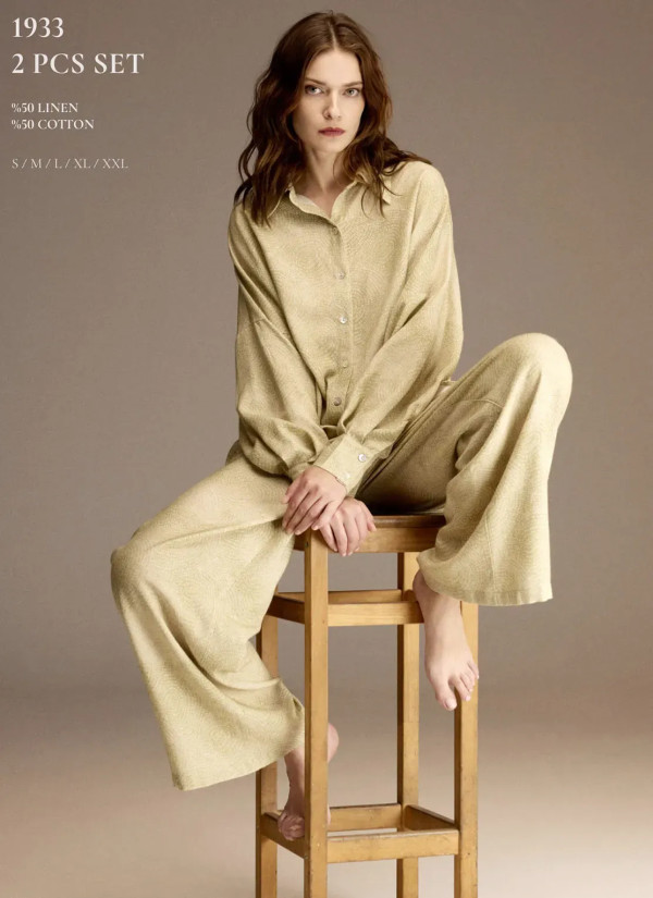 Bonjour Madame 1933 Women's Pajama Set — Turkish factory wholesale