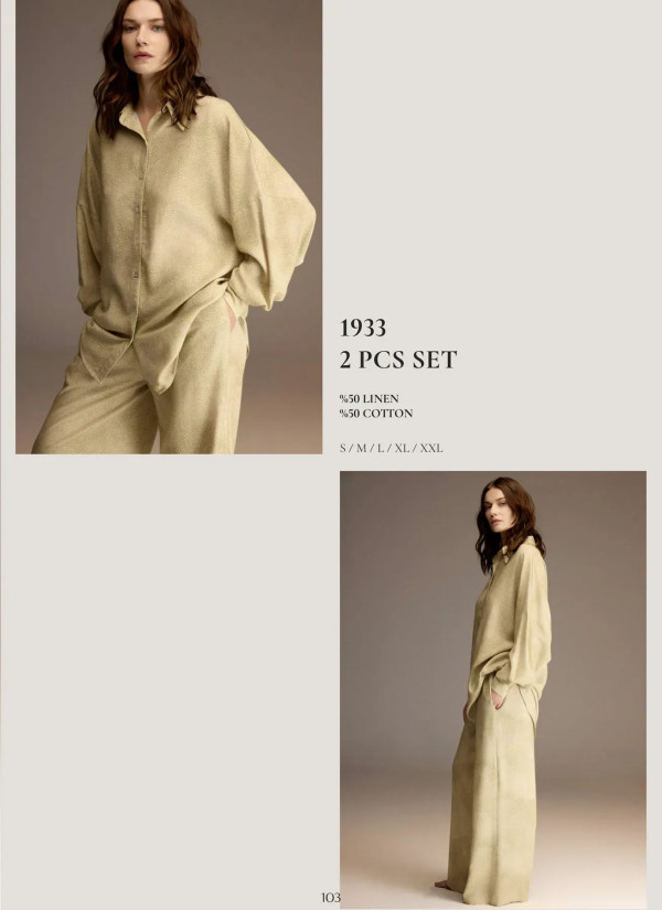Bonjour Madame 1933 Women's Pajama Set — Turkish factory wholesale 2