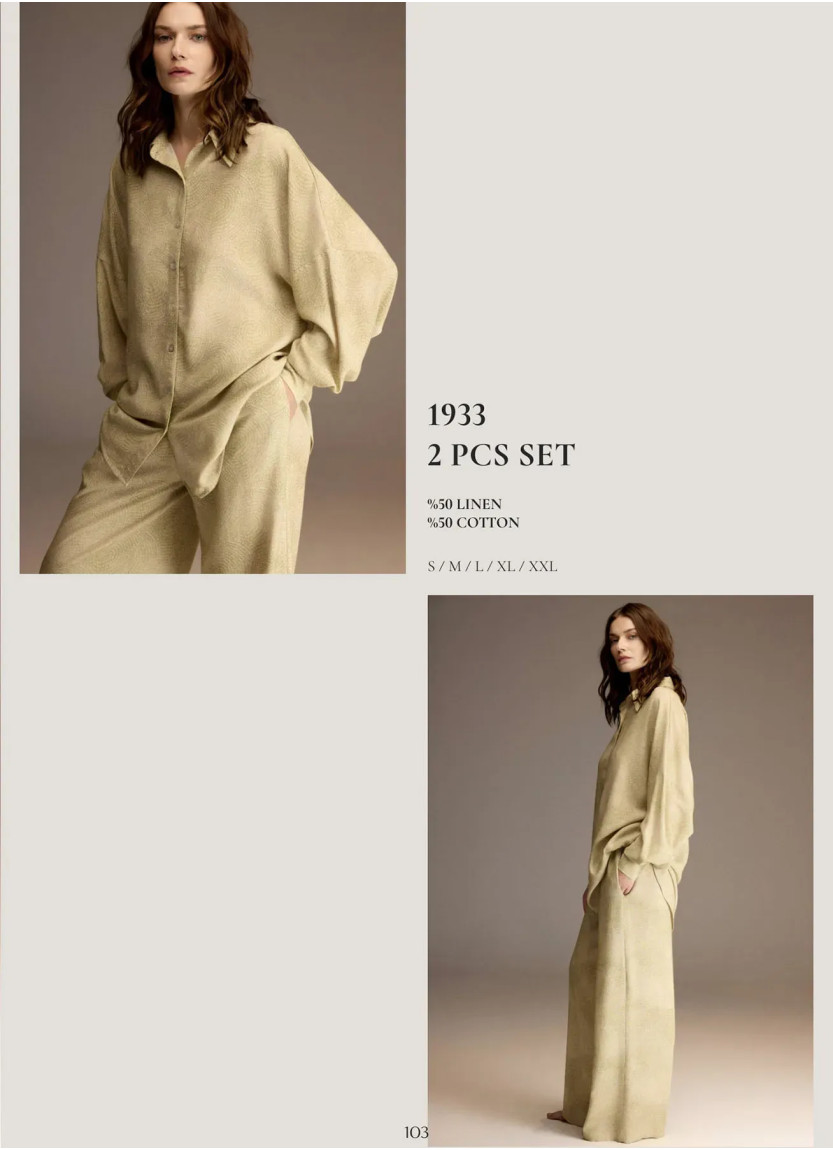 Bonjour Madame 1933 Women's Pajama Set — Istanbul wholesale supplier