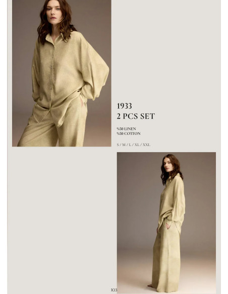 Bonjour Madame 1933 Women's Pajama Set — Istanbul wholesale supplier