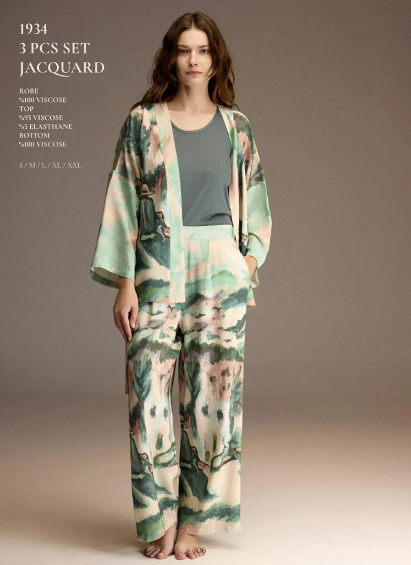Bonjour Madame 1934 Viscose Women's Pajama Set — Turkish textile wholesale