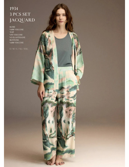 Bonjour Madame 1934 Viscose Women's Pajama Set — Turkish textile wholesale