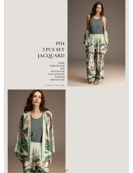 Bonjour Madame 1934 Viscose Women's Pajama Set — direct Turkish factory supply
