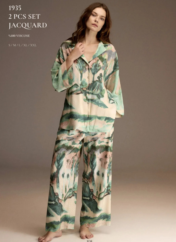 Bonjour Madame 1935 Viscose Women's Pajama Set — Turkey wholesale collection