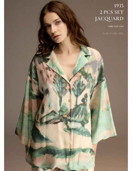 Bonjour Madame 1935 Viscose Women's Pajama Set — Turkish factory wholesale