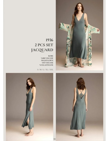 Bonjour Madame 1936 Viscose Nightdress — Turkish textile wholesale
