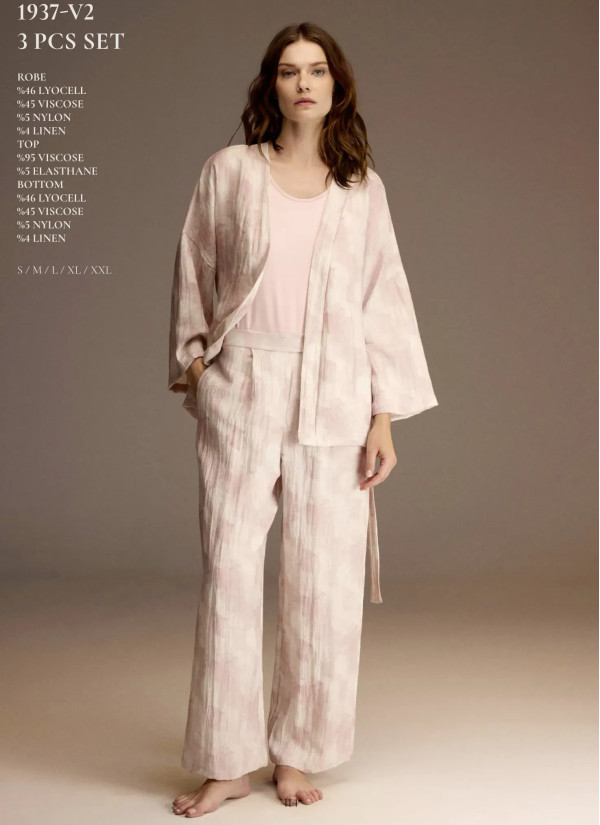 Bonjour Madame 1937-V2 Viscose Women's Pajama Set — wholesale from Turkey
