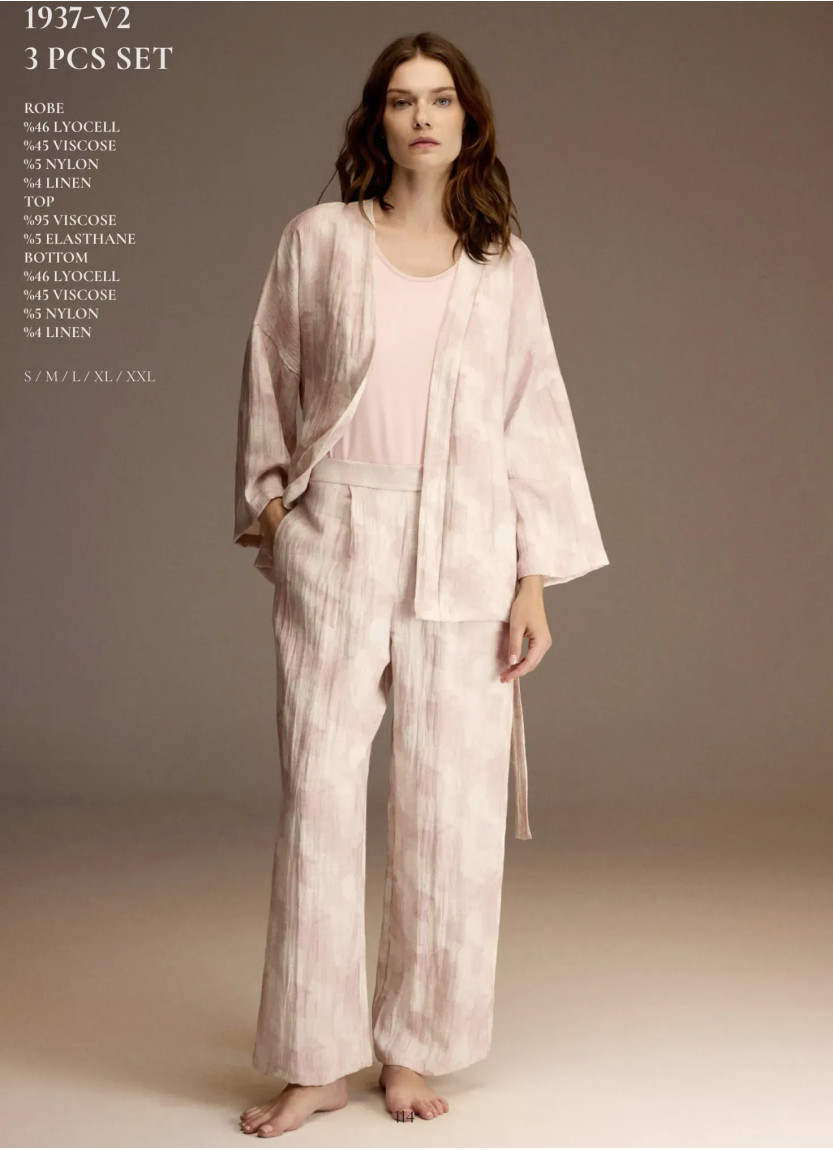 Bonjour Madame 1937-V2 Viscose Women's Pajama Set — wholesale from Turkey