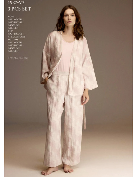 Bonjour Madame 1937-V2 Viscose Women's Pajama Set — wholesale from Turkey