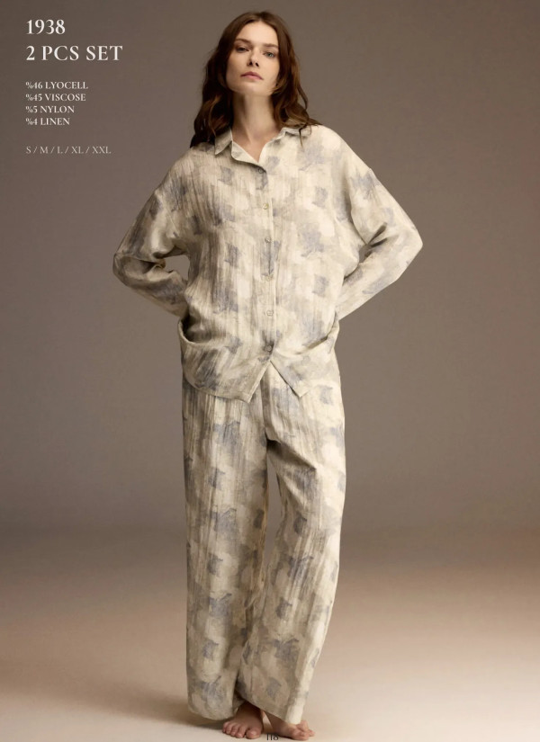 Bonjour Madame 1938 Viscose Women's Pajama Set — Istanbul wholesale supplier
