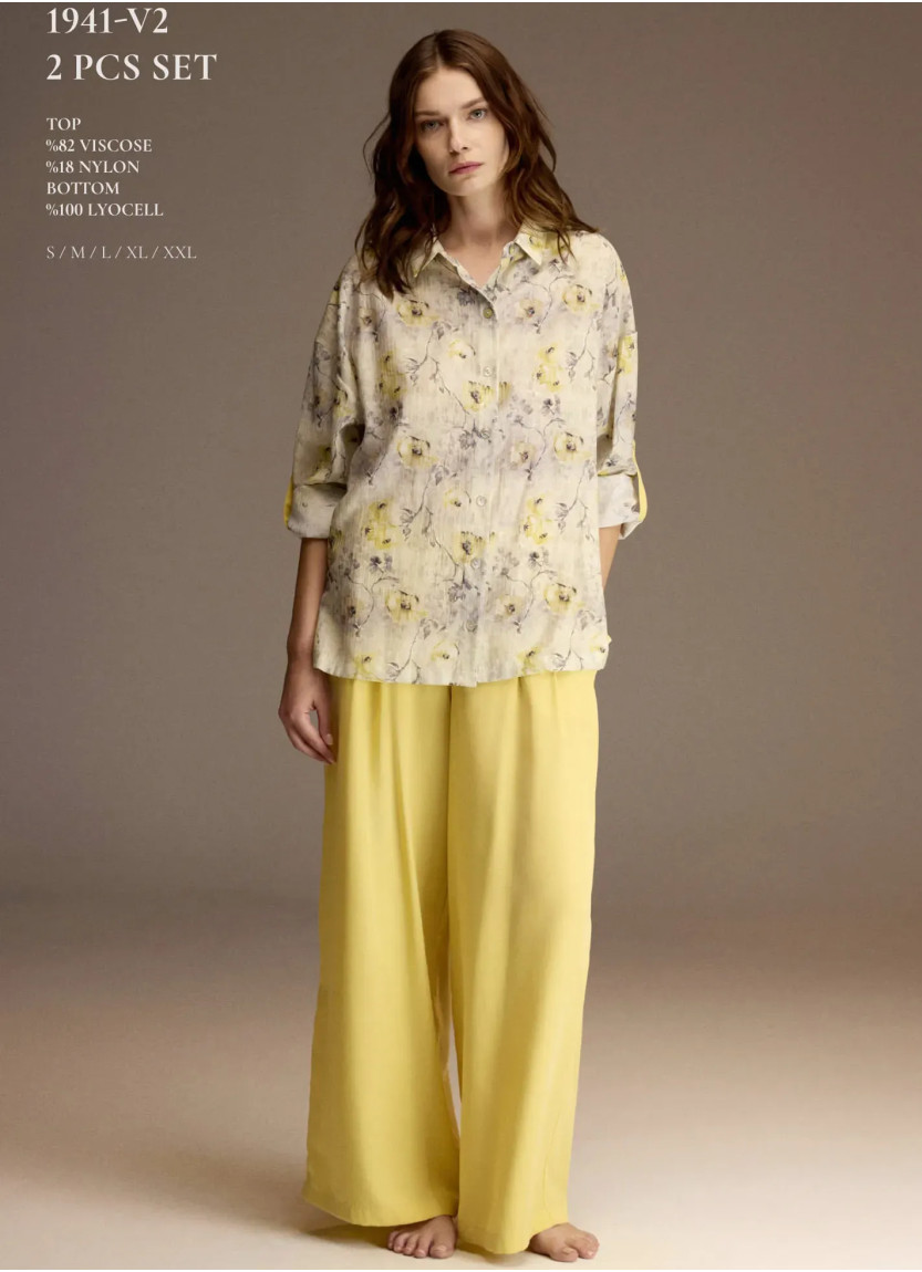 Bonjour Madame 1941-V2 Viscose Women's Pajama Set — wholesale from Turkey