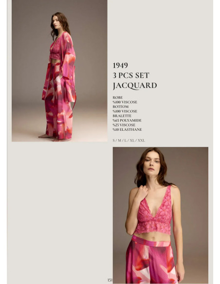 Bonjour Madame 1949 Viscose Women's Pajama Set — Turkey wholesale collection