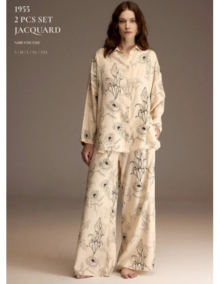 Bonjour Madame 1955 Viscose Women's Pajama Set — wholesale from Turkey