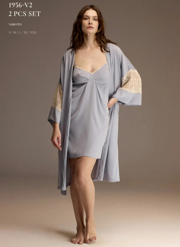 Bonjour Madame 1956-V2 Lace Nightdress — direct Turkish factory supply
