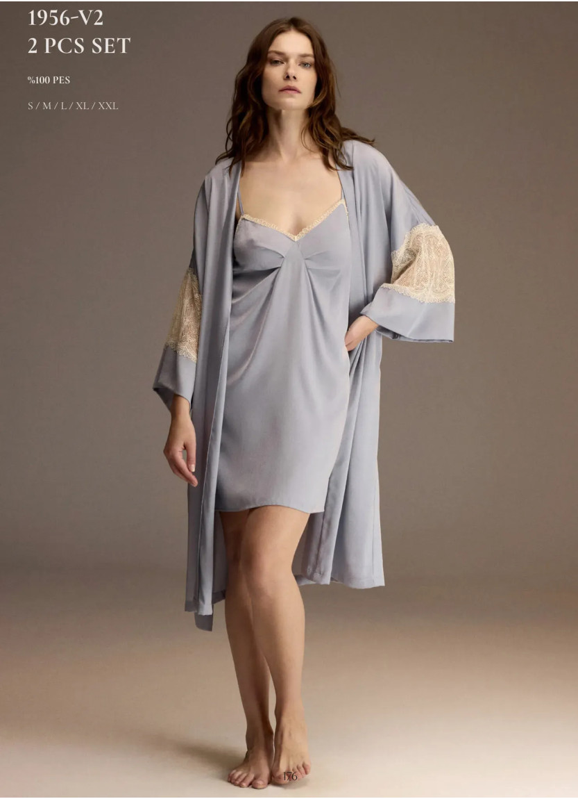 Bonjour Madame 1956-V2 Lace Nightdress — direct Turkish factory supply