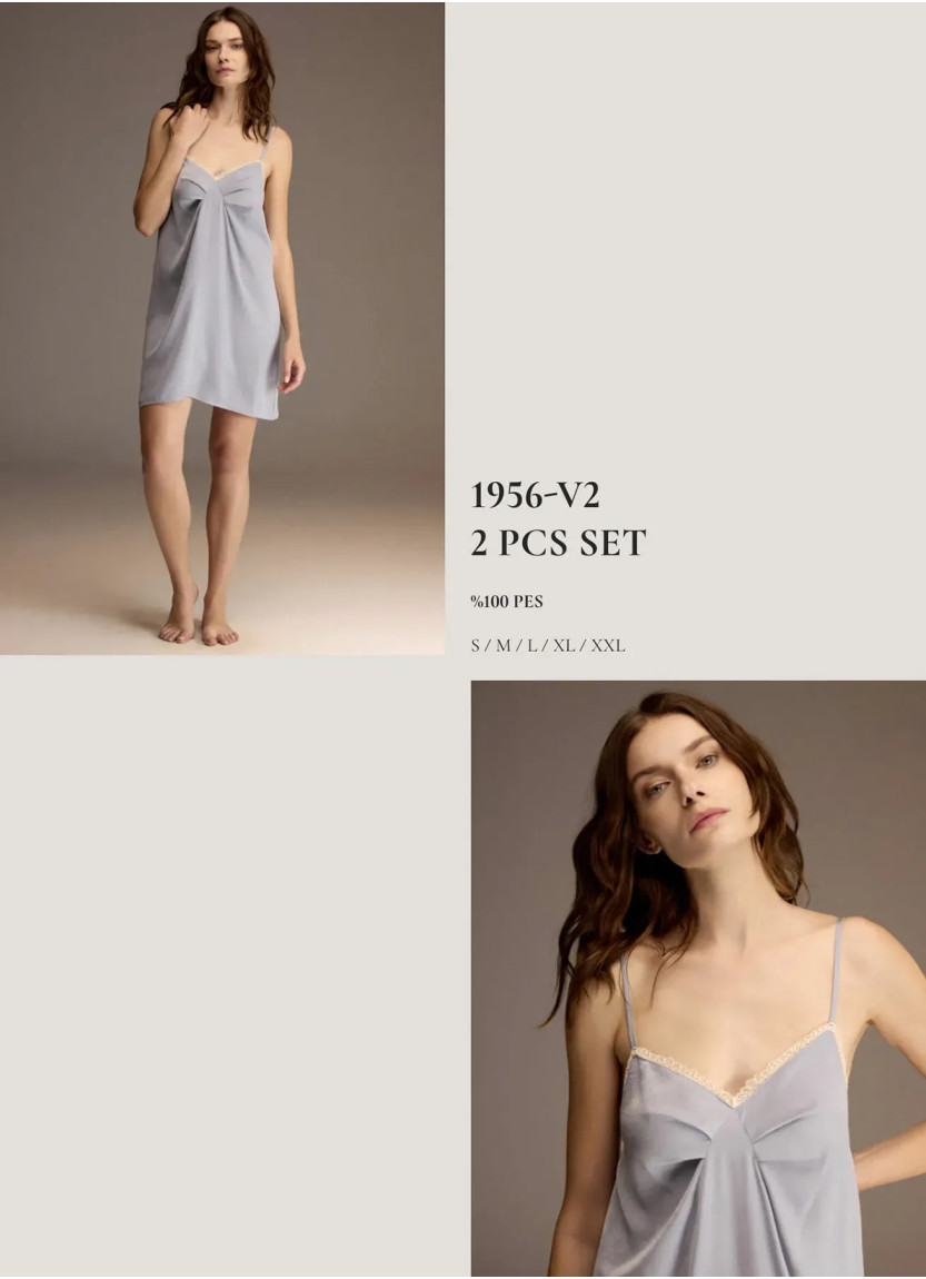 Bonjour Madame 1956-V2 Lace Nightdress — wholesale from Turkey