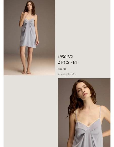 Bonjour Madame 1956-V2 Lace Nightdress — wholesale from Turkey