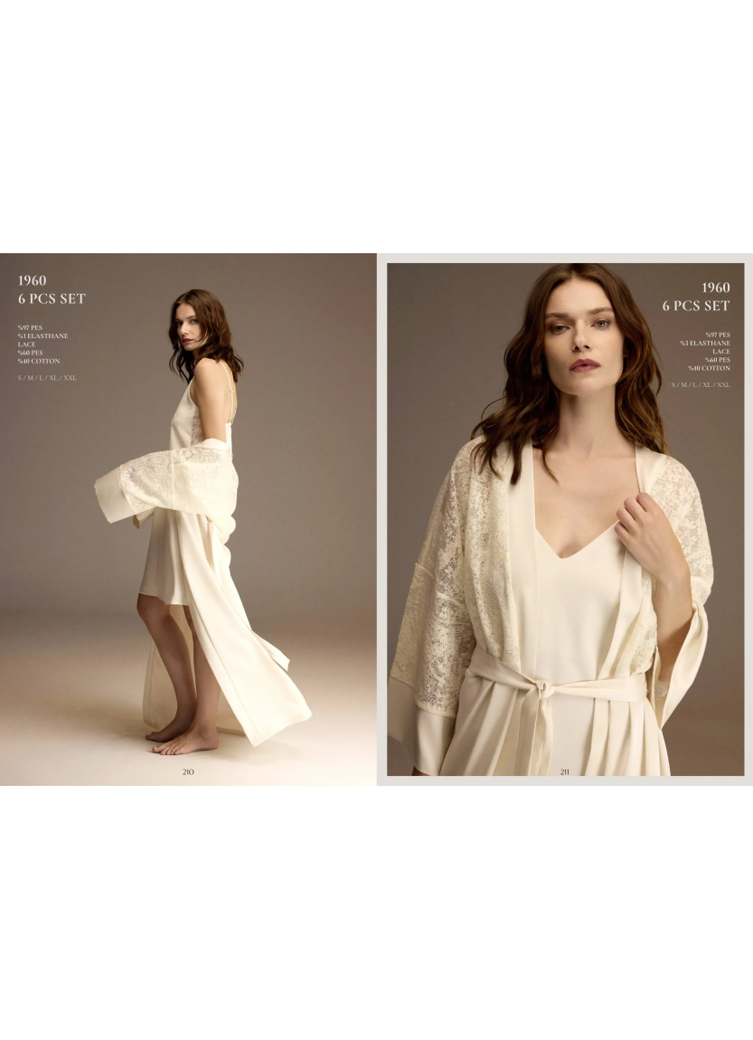 Bonjour Madame 1960 Peignoir Set — factory-direct from Turkey