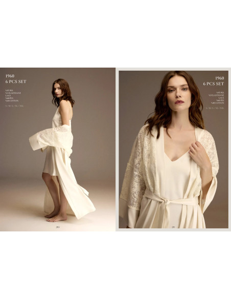 Bonjour Madame 1960 Peignoir Set — factory-direct from Turkey