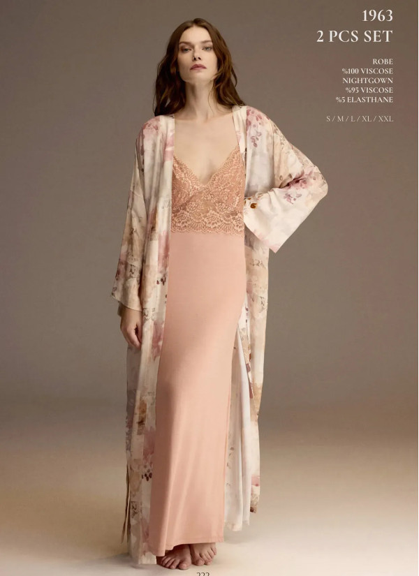Bonjour Madame 1963 Viscose Nightdress — direct Turkish factory supply
