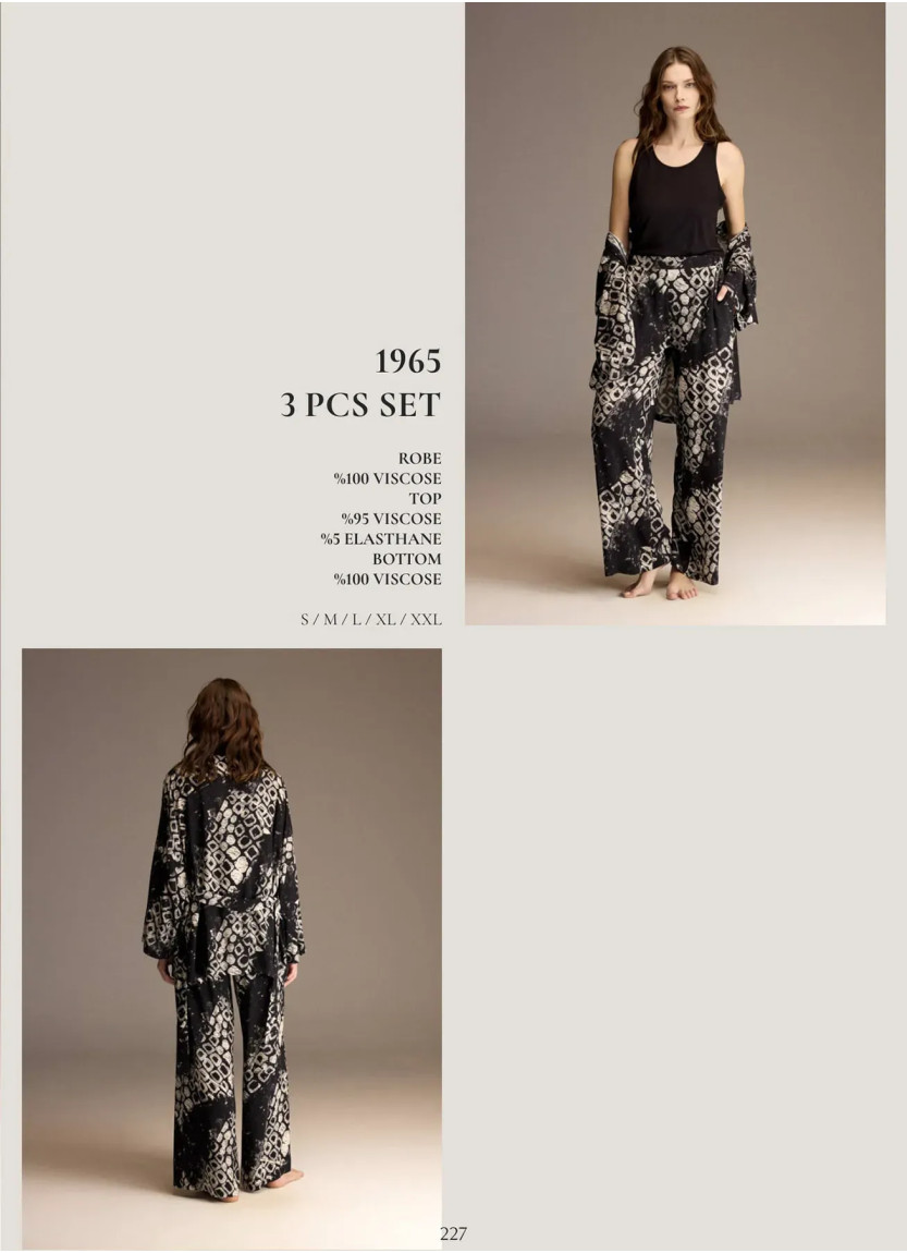 Bonjour Madame 1965 Viscose Women's Pajama Set — direct Turkish factory supply