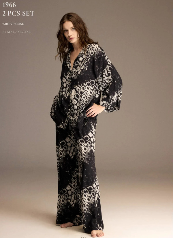 Bonjour Madame 1966 Viscose Women's Pajama Set — Turkey wholesale collection