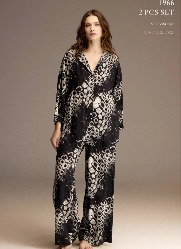 Bonjour Madame 1966 Viscose Women's Pajama Set — Turkey wholesale collection 2