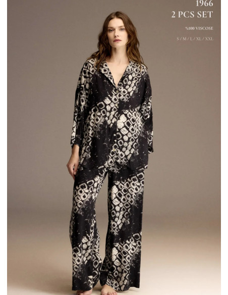 Bonjour Madame 1966 Viscose Women's Pajama Set — Turkish factory wholesale
